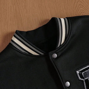 Jaqueta Masculina Preta Varsity Baseball NY Viego Loja Viego