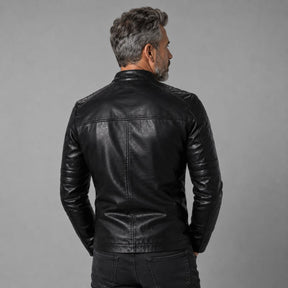 Jaqueta de Couro Masculina Preta Biker | Loja Viego