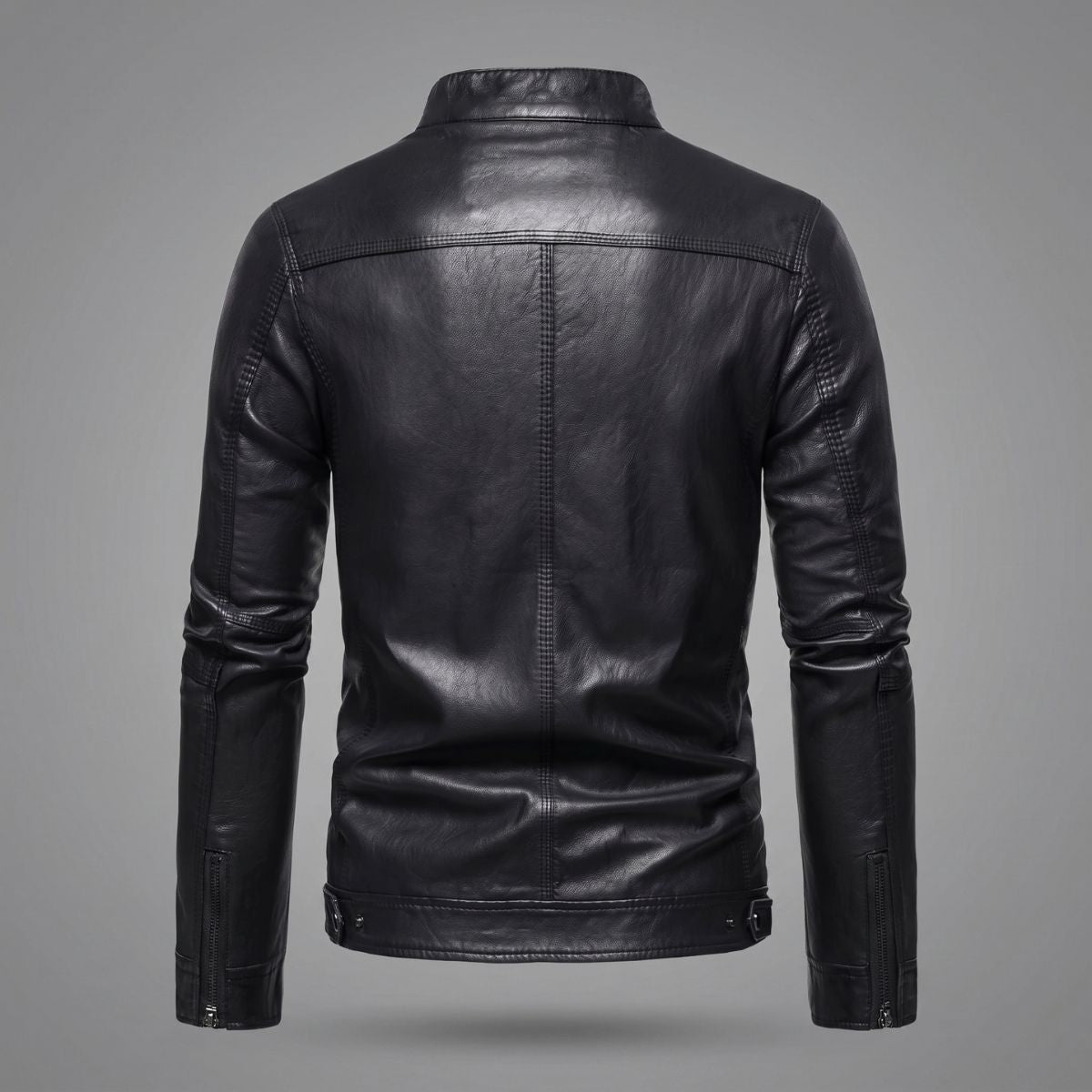 Jaqueta de Couro Masculina Preto Urban Mens Loja Viego