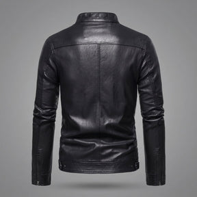 Jaqueta de Couro Masculina Preto Urban Mens Loja Viego