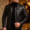 Jaqueta de Couro Masculina Preto Urban Mens