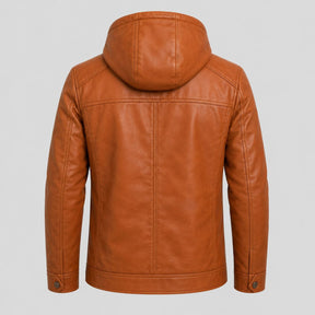 Jaqueta de Couro Masculina Viego Caramelo