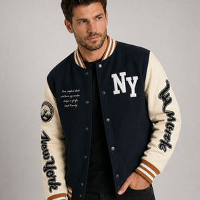 Jaqueta Masculina Varsity Baseball NY