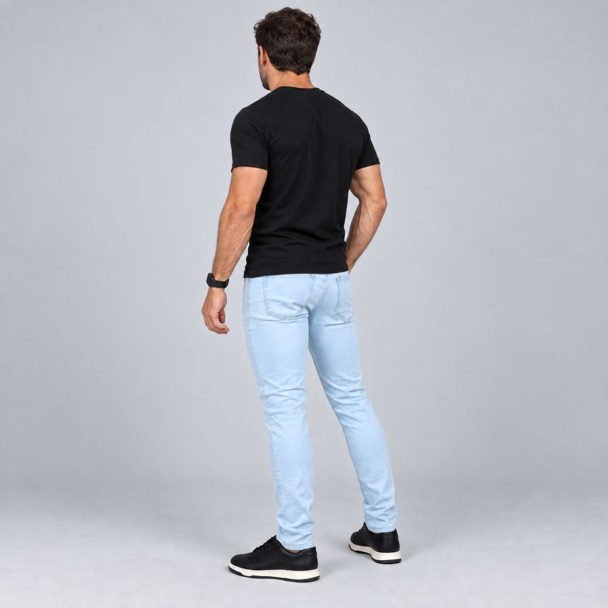 Kit 2 Calças Jeans Masculinas Slim Fit com Elastano Viego