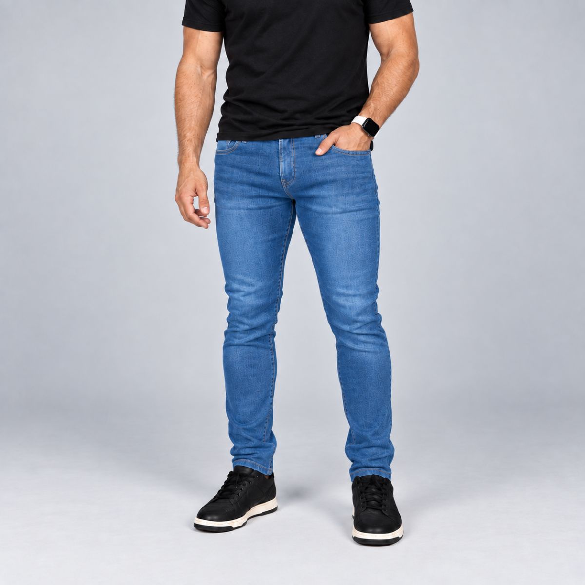 Kit 2 Calças Jeans Masculinas Slim Fit com Elastano Viego