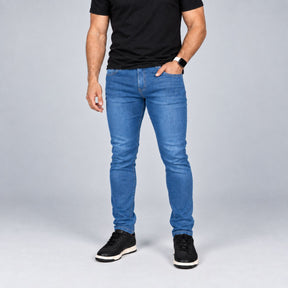 Kit 2 Calças Jeans Masculinas Slim Fit com Elastano Viego