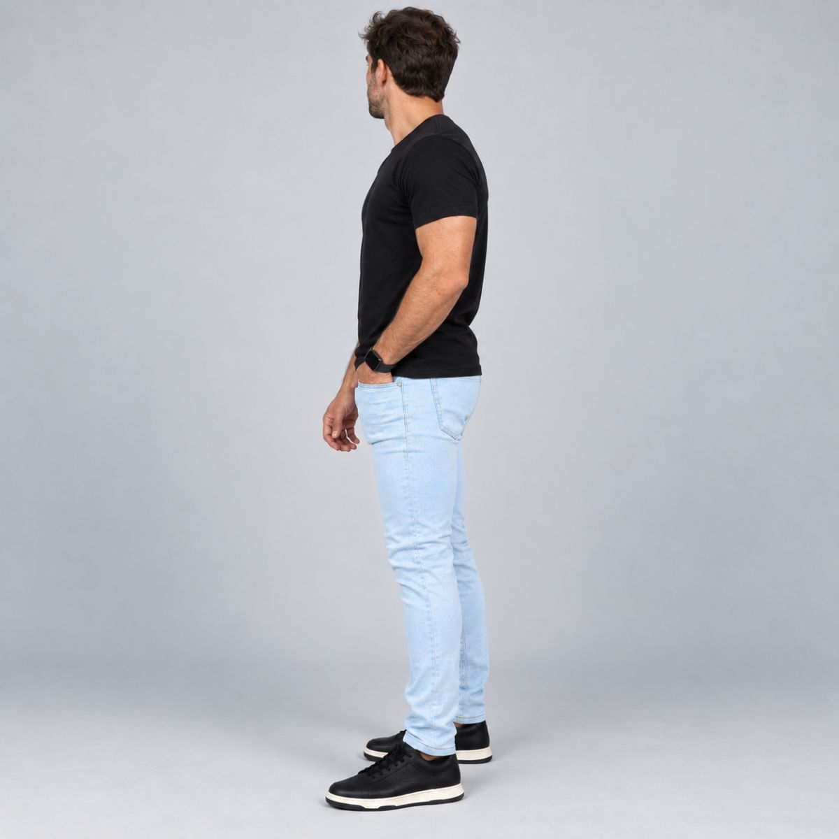 Kit 2 Calças Jeans Masculinas Slim Fit com Elastano Viego