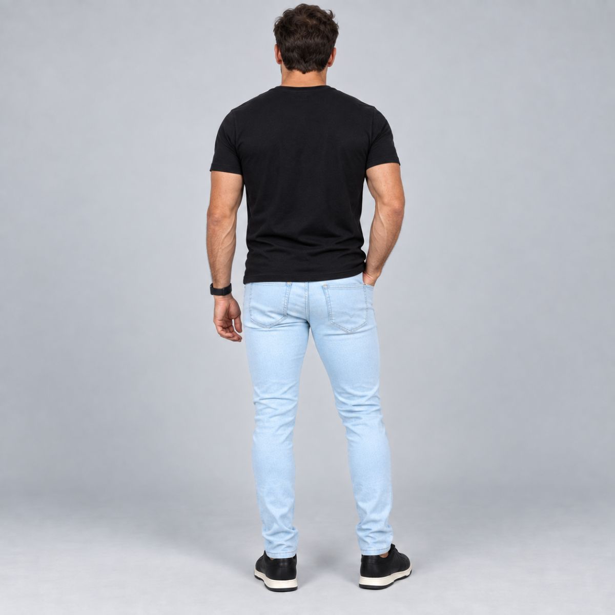 Kit 2 Calças Jeans Masculinas Slim Fit com Elastano Viego
