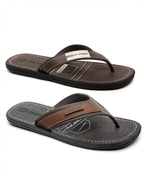 Kit 2 Pares Chinelo Masculino - Vent 2 Pares: Marrom preto Loja Viego chinelo chinelo confortável chinelo de dedo chinelo leve chinelo masculino chinelo para dia a dia chinelo para piscina chinelo para praia Kit 2 Pares Chinelo Masculino - Vent kit chinelo