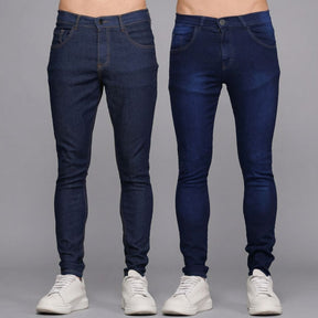 Kit 2 Calças Jeans Masculina Escura na Promoção Azul Loja Viego