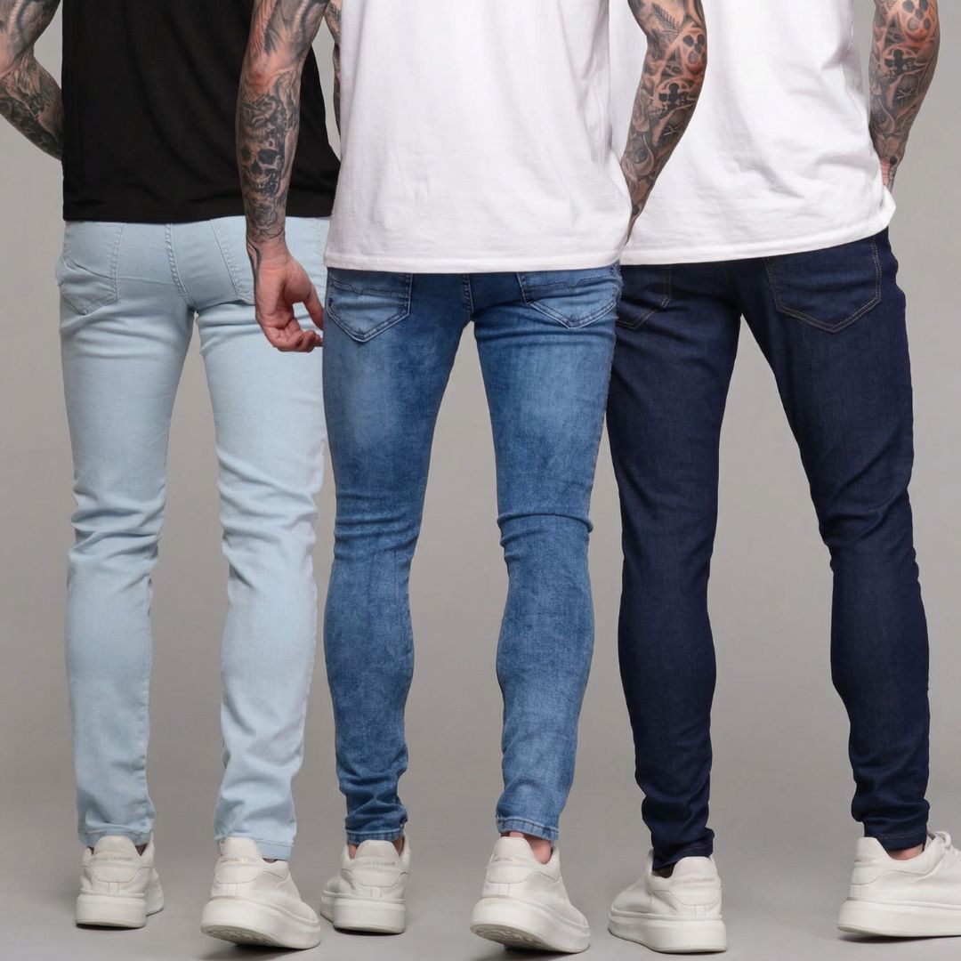 Kit 3 Calças Jeans Masculina - Combo Viego Premium Loja Viego calça calça jeans masculina calça jeans masculina azul claro calça jeans masculina com elastano calça jeans masculina na promoção calça jeans masculina social Kit 3 Calças Jeans Masculina - Combo Viego Premium mais vendidos promoção calça jeans