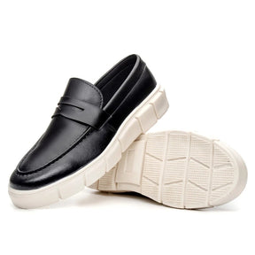 Mocassim Masculino Loafer Sola Alta Estilo Britânico