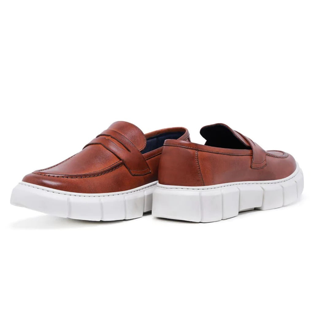 Mocassim Masculino Loafer Sola Alta Estilo Britânico