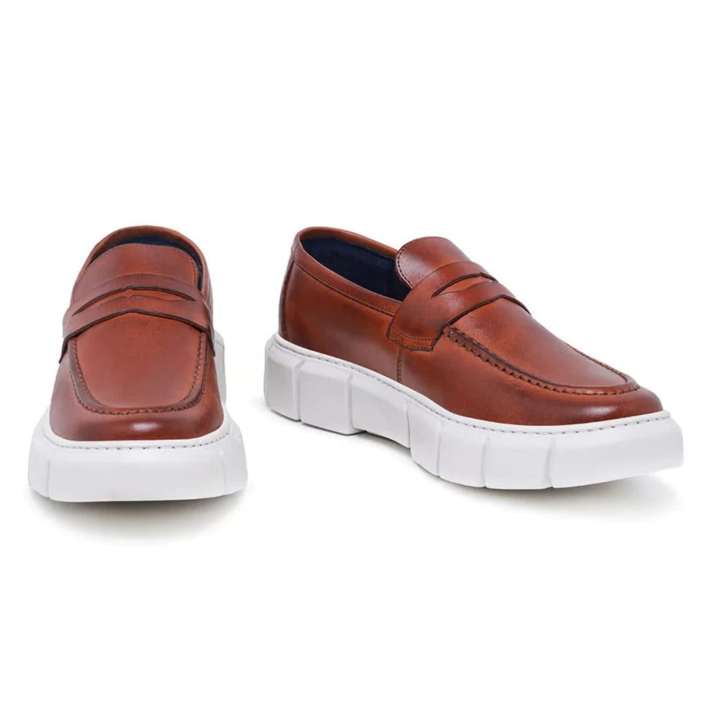 Mocassim Masculino Loafer Sola Alta Estilo Britânico
