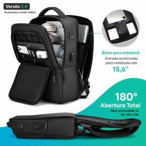 Mochila Masculina para Notebook Black Viego loja viego