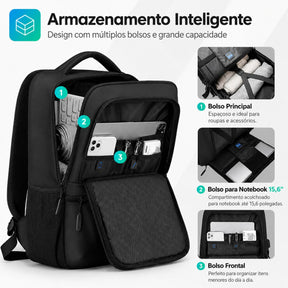 Mochila Masculina para Notebook Black Viego loja viego