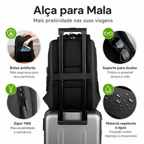 Mochila Masculina para Notebook Black Viego loja viego