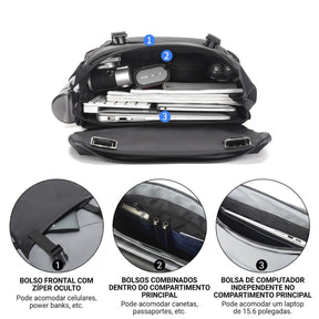 Mochila Masculina para Notebook Estilo Coreano Viego