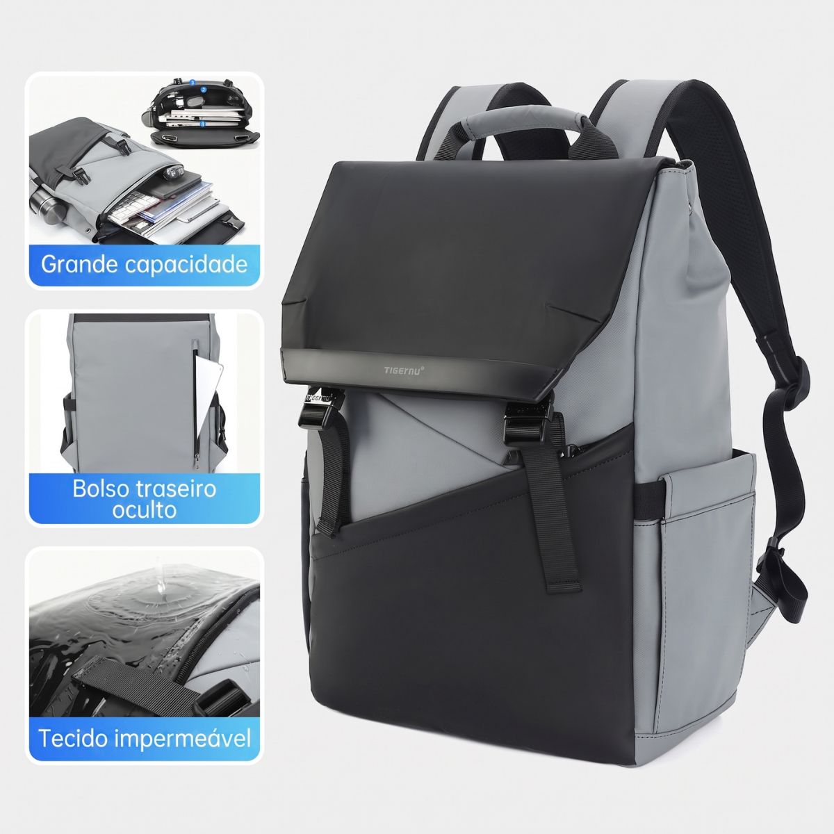 Mochila Masculina para Notebook Estilo Coreano Viego