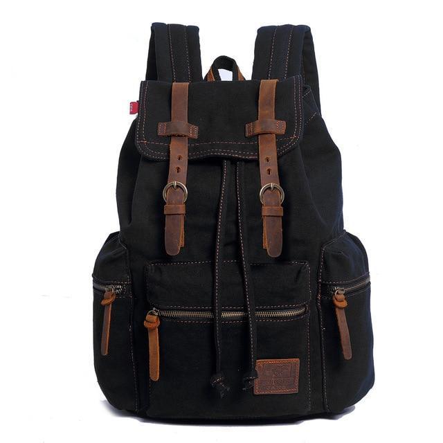 Mochila de Lona Estilo Retrô Rambler Preto Loja Viego mochila de lona Mochila de Lona Estilo Retrô Rambler mochila de lona para notebook mochila lona mochila masculina mochila masculina de lona mochila masculina vintage mochila vintage mochilas de lona