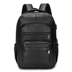 Mochila De Couro Masculino À Prova d'água Preto Loja Viego