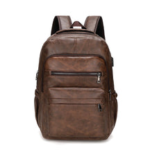 Mochila De Couro Masculino À Prova d'água Café Loja Viego