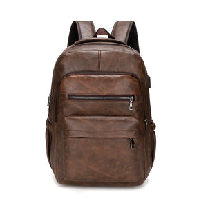 Mochila De Couro Masculino À Prova d'água Café Loja Viego