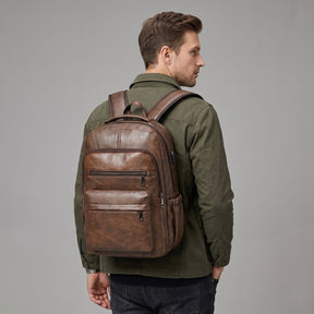 Mochila De Couro Masculino À Prova d'água Loja Viego