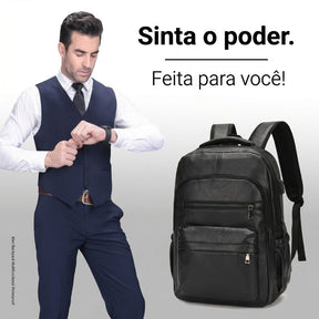 Mochila De Couro Masculino À Prova d'água Loja Viego