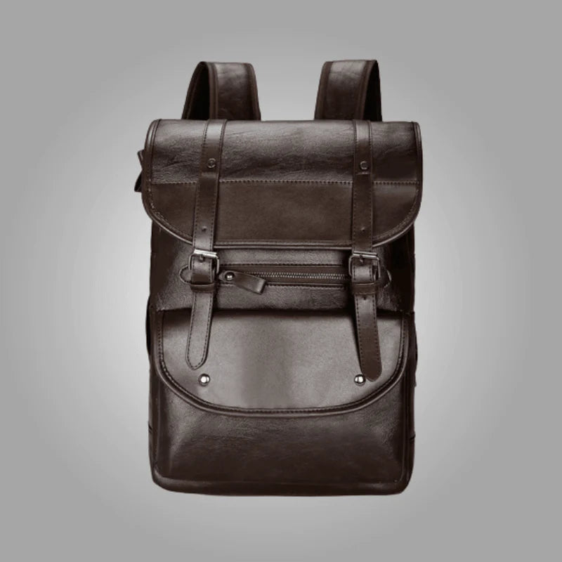 Mochila De Couro Masculino Vintage Marrom Escuro Loja Viego mochila de couro mochila de couro legítimo mochila de couro masculino Mochila De Couro Masculino Vintage mochila masculina mochila para homem