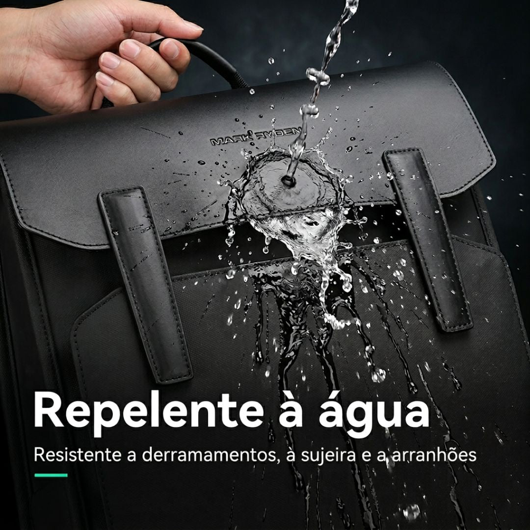 Mochila Masculina Executiva para Notebook Oslo | Design Minimalista Preta Loja Viego