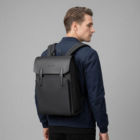 Mochila Masculina Executiva para Notebook Oslo | Design Minimalista Preta Loja Viego