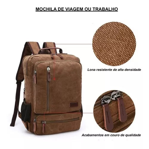 Mochila Masculina de Lona Para Notebook 15.6 - Ralph Loja Viego mochila mochila de lona mochila de lona masculina mochila em lona reforcada mochila lona impermeavel mochila masculina Mochila Masculina de Lona Para Notebook 15.6 - Ralph mochila para homem mochila para laptop Mochila para Notebook mochila para notebook impermeavel mochila para notebook masculina