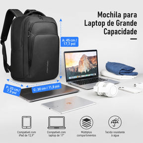 Mochila Notebook 15,6" Executiva Modelo Black Flag