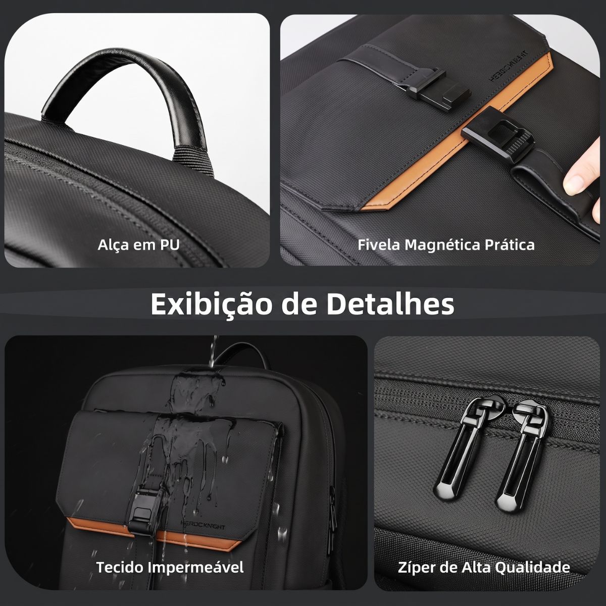 Mochila Notebook 15,6" Executiva Modelo HK Black