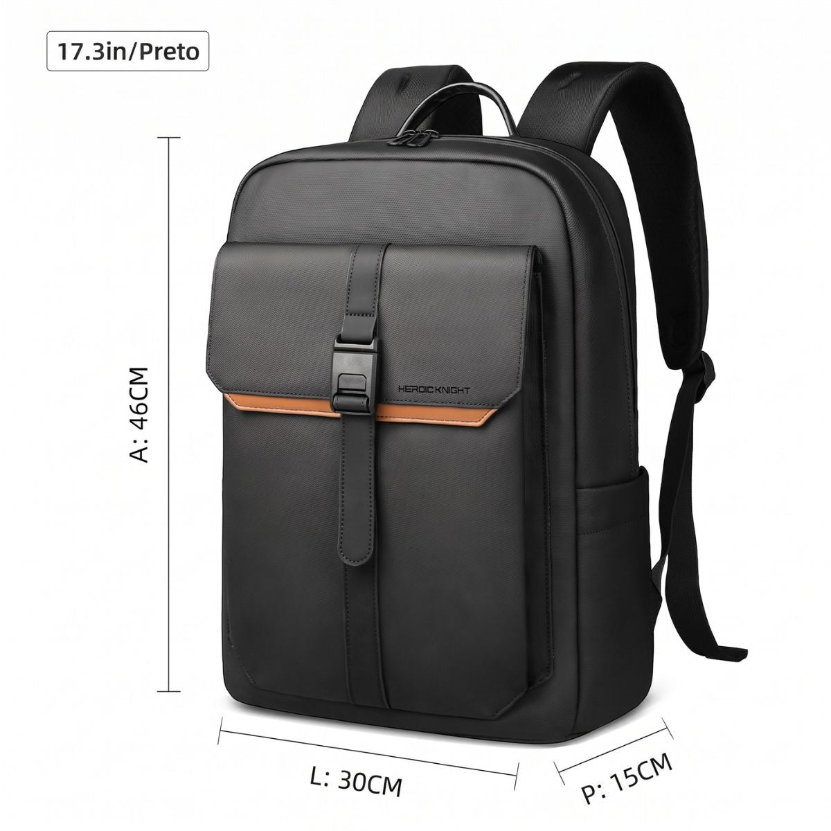 Mochila Notebook 15,6" Executiva Modelo HK Black