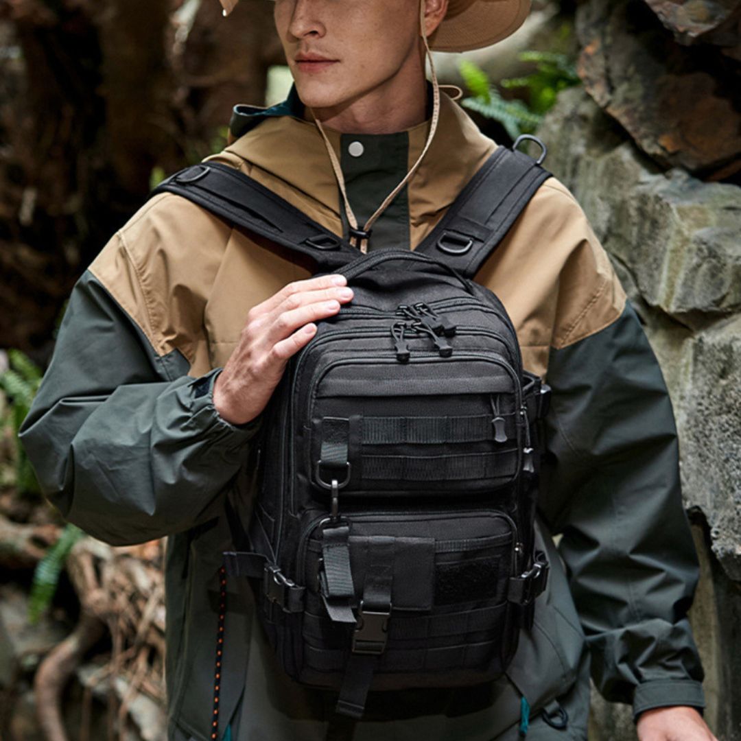 Mochila Tática Militar Assault Black Loja Viego Mochila militar mochila militar masculina Mochila para airsoft Mochila para trilha Mochila tática Mochila Tática Militar Assault Black