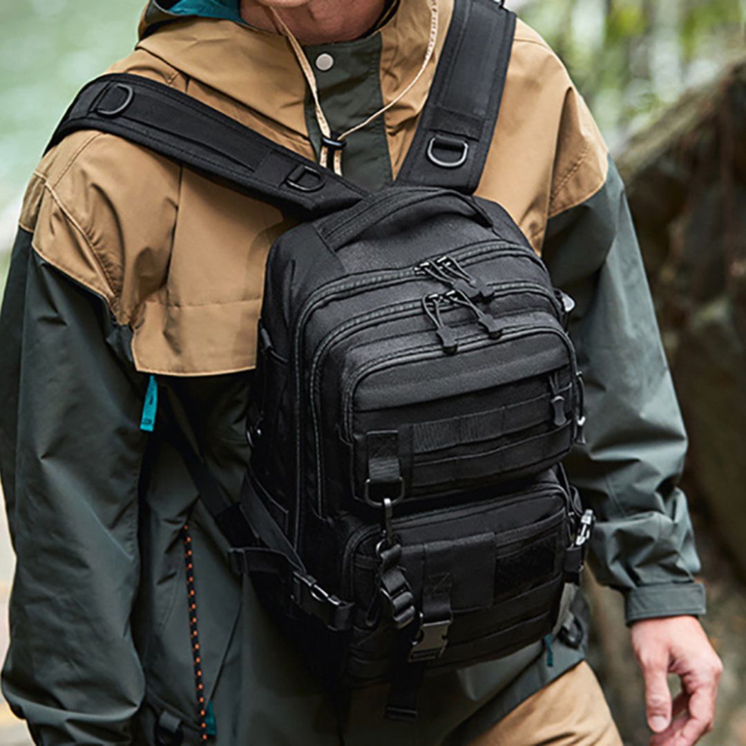 Mochila Tática Militar Assault Black Loja Viego Mochila militar mochila militar masculina Mochila para airsoft Mochila para trilha Mochila tática Mochila Tática Militar Assault Black