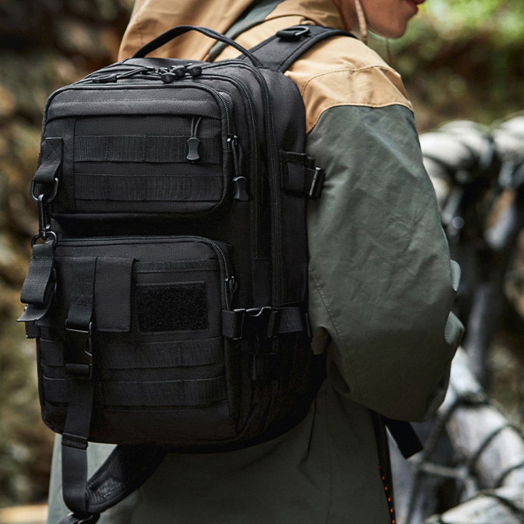 Mochila Tática Militar Assault Black Loja Viego Mochila militar mochila militar masculina Mochila para airsoft Mochila para trilha Mochila tática Mochila Tática Militar Assault Black