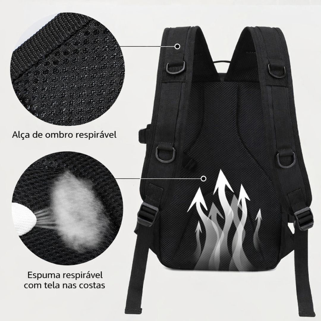 Mochila Tática Militar Assault Black Loja Viego Mochila militar mochila militar masculina Mochila para airsoft Mochila para trilha Mochila tática Mochila Tática Militar Assault Black