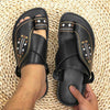 Sandália Masculina de Couro Árabe Anti-Stress