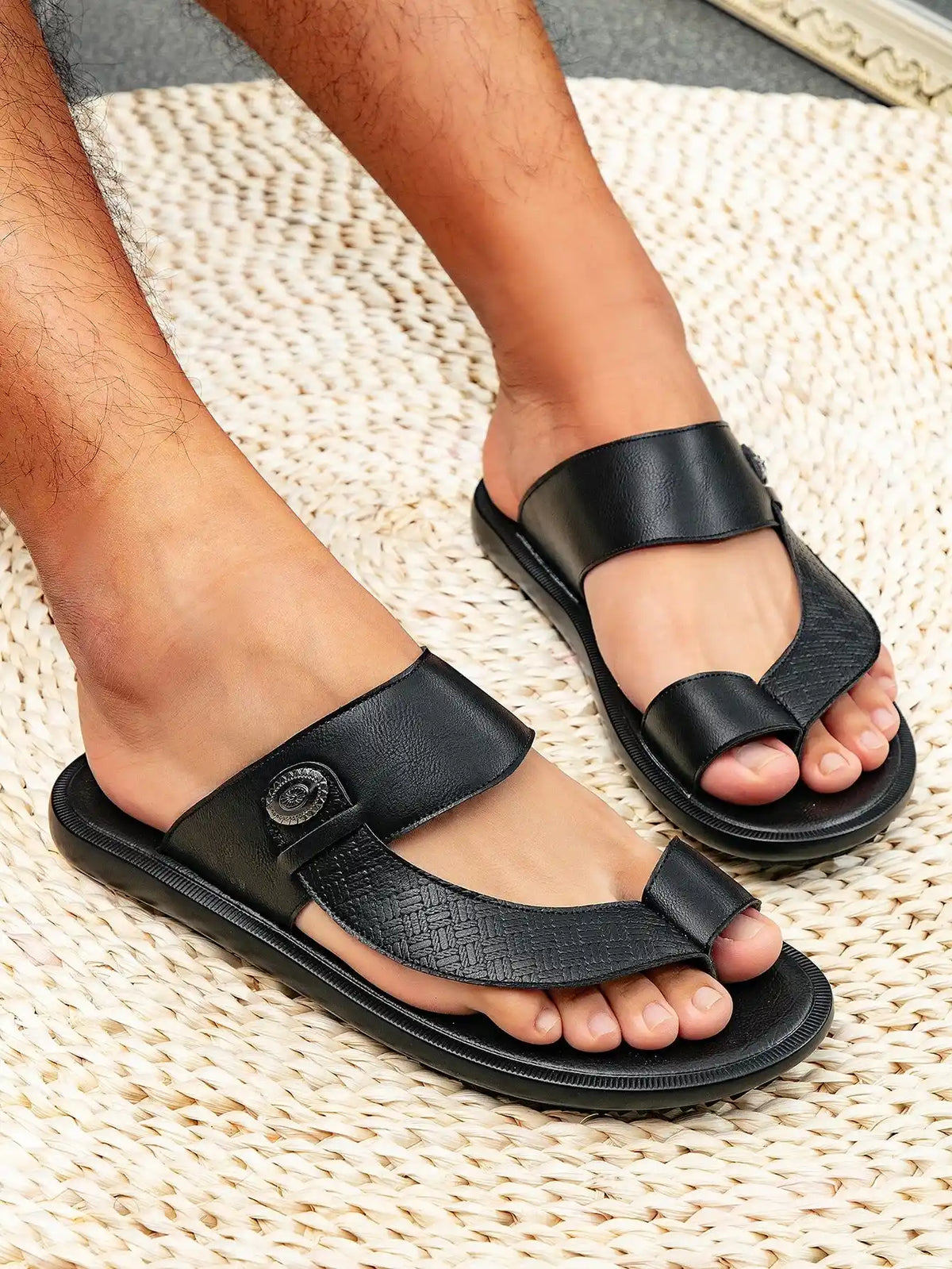 Sandália Masculina de Couro Preto Árabes Loja Viego sandália masculina sandália masculina de couro sandália masculina de couro preto Sandália Masculina de Couro Preto Árabes
