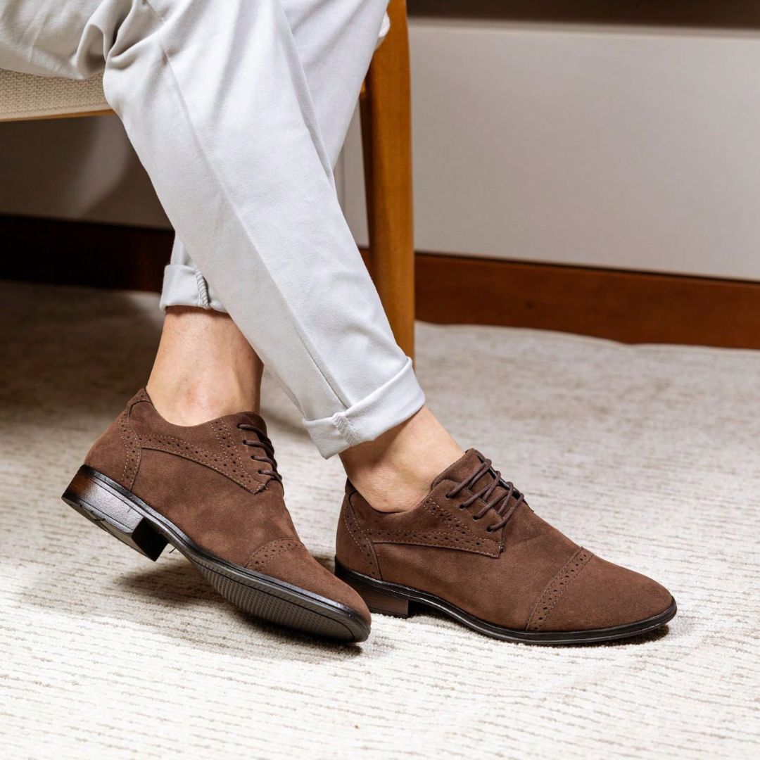 Oxford Sapato Social Masculino Camurça Sapato Masculino
