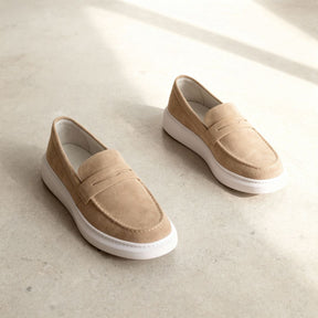 Sapato Mocassim Masculino Loafer Areia Viego