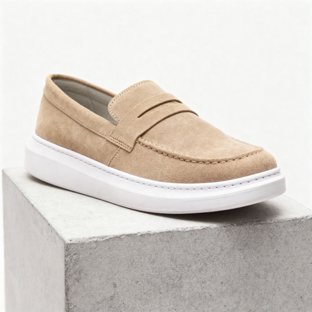 Sapato Mocassim Masculino Loafer Areia Viego