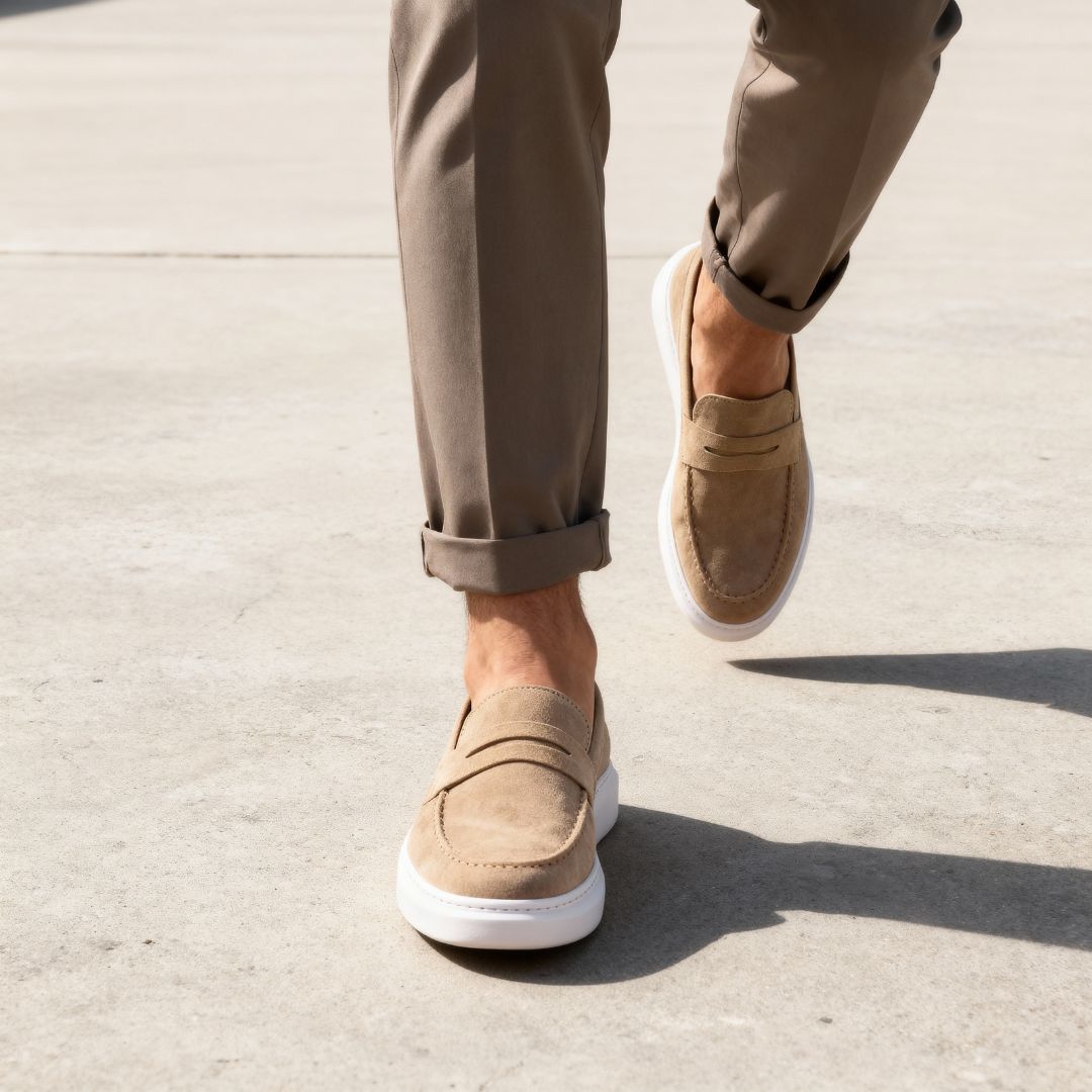 Sapato Mocassim Masculino Loafer Areia Viego