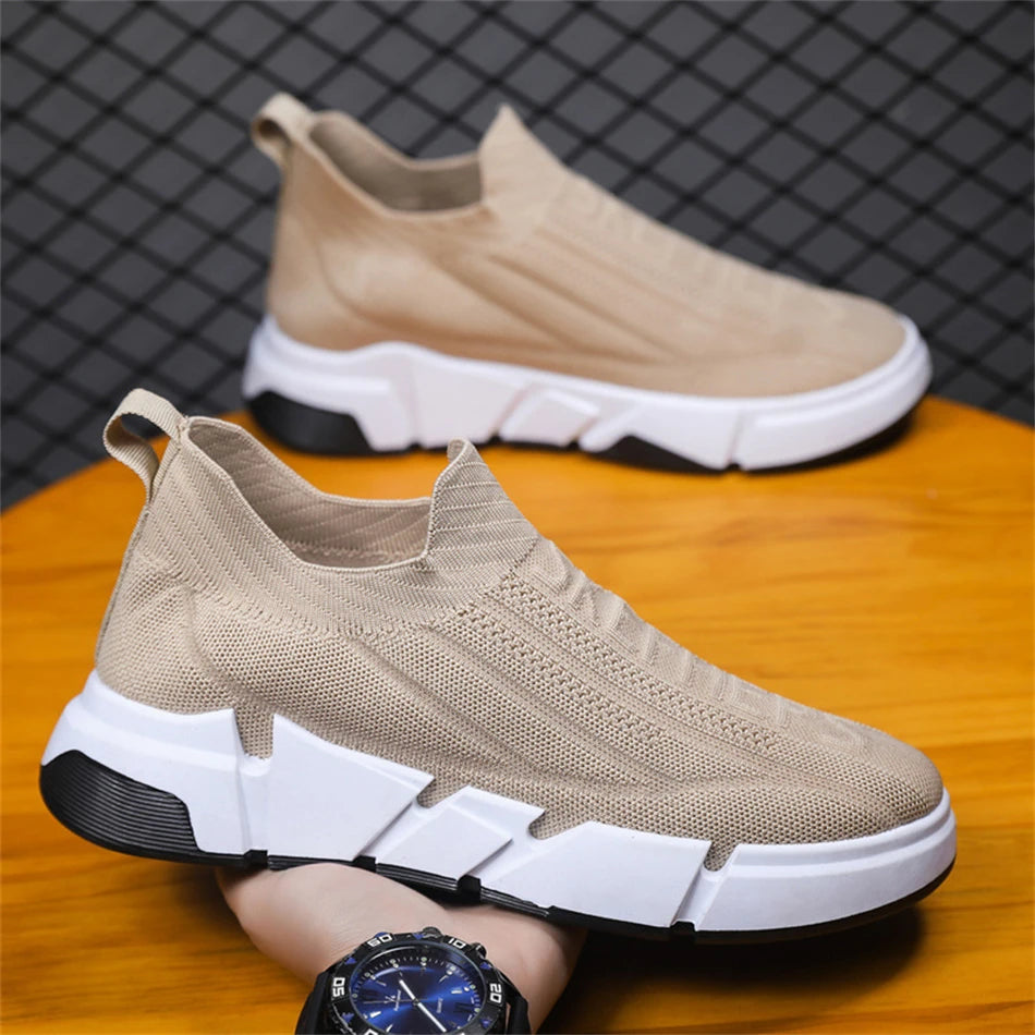 Tênis Masculino sem Cadarços Eclipse Khaki Loja Viego tenis masculino tenis sem cardaço Tênis Masculino Sem Cadarços Eclipse