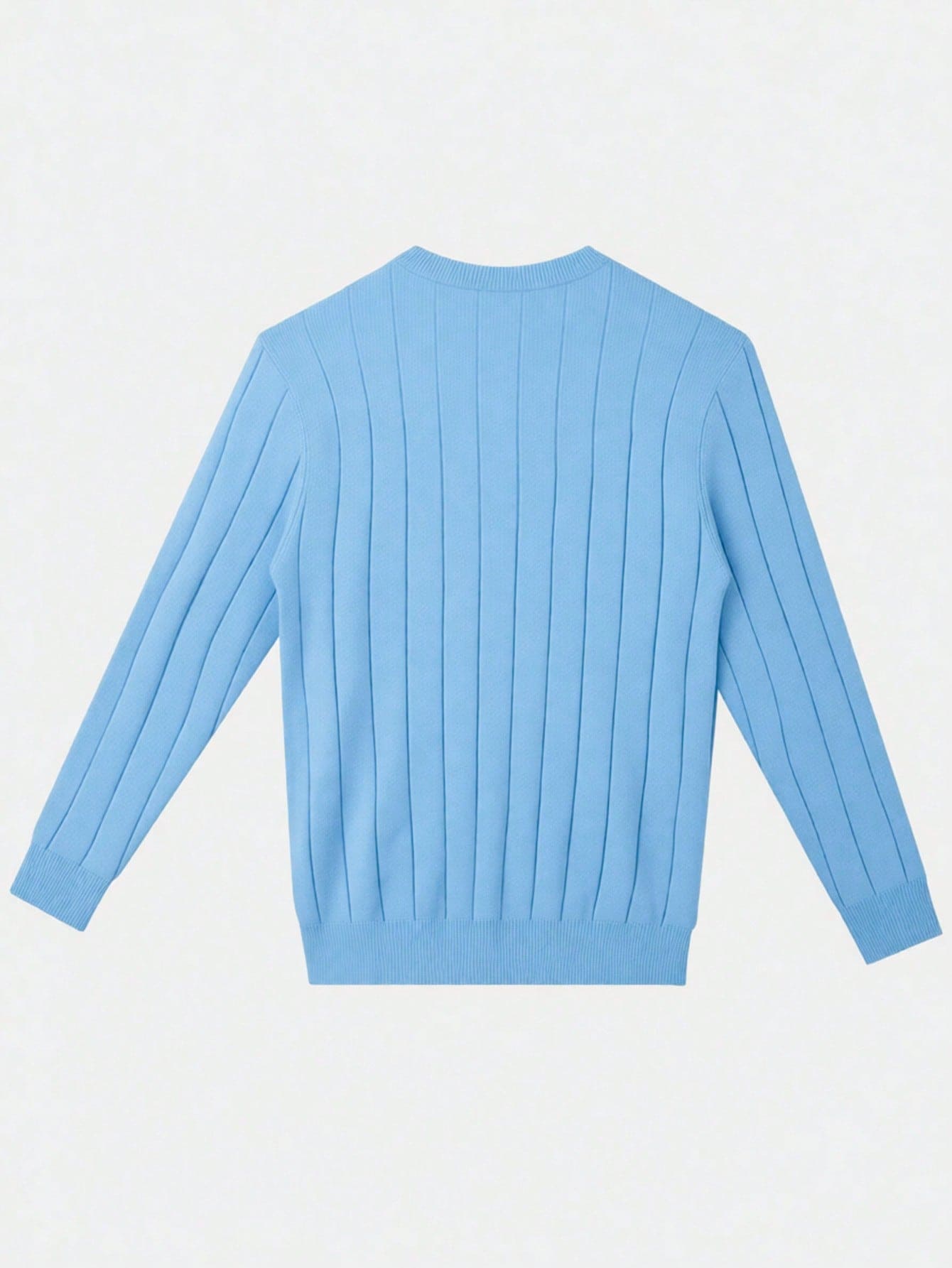 Suéter Masculino Tricô Comfort Gola Redonda Azul Loja Viego