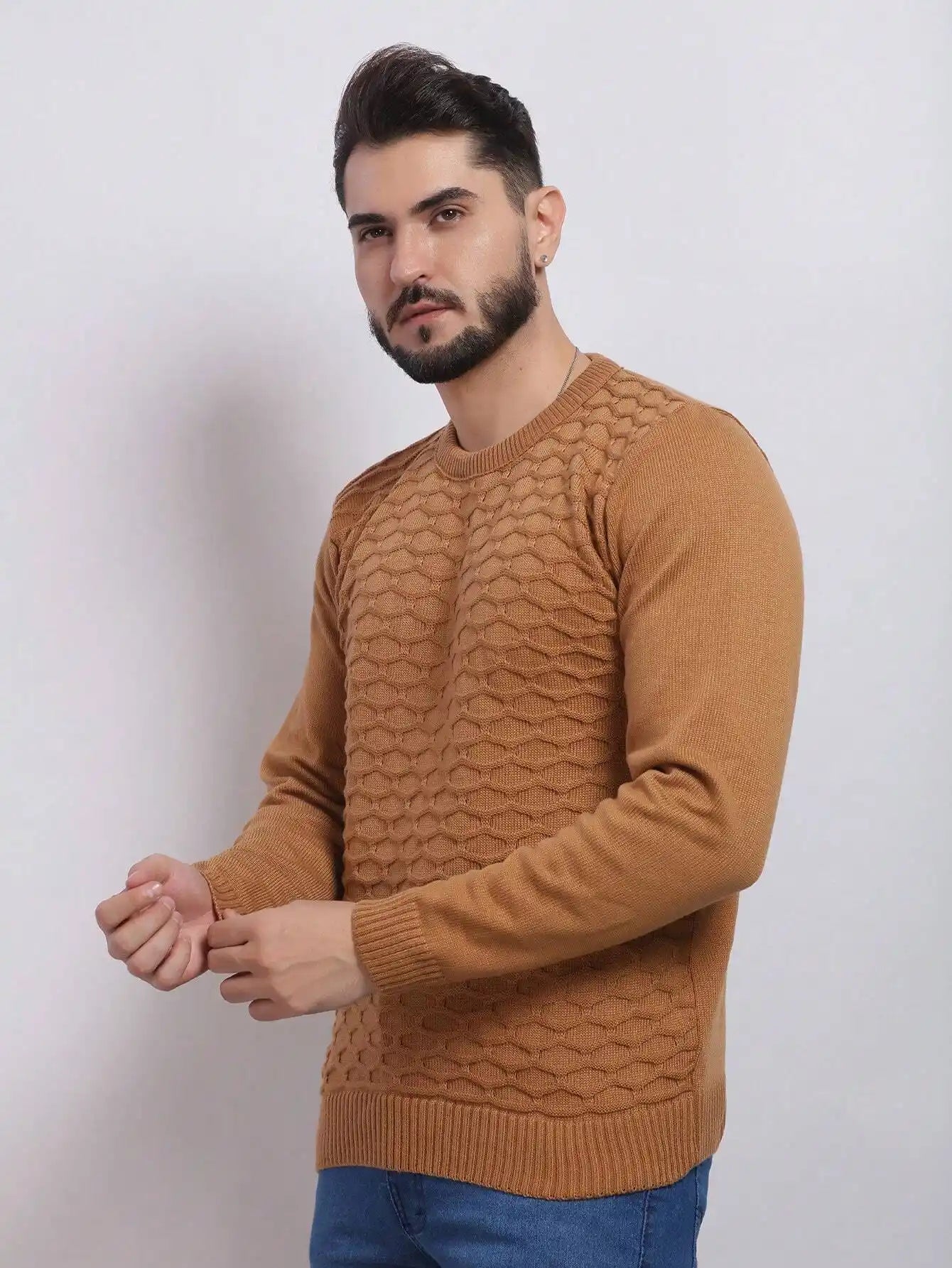 Suéter Tricot Masculino Marrom Clássico Loja Viego suéter casual suéter durável suéter estiloso suéter listrado suéter marrom Suéter Masculino Suéter Masculino Listrado Urban suéter masculino urban suéter para dia a dia suéter para frio Suéter Tricot Masculino Suéter Tricot Masculino Marrom Clássico