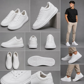 Tênis Branco Masculino Casual Sola Alta Viego Loja Viego